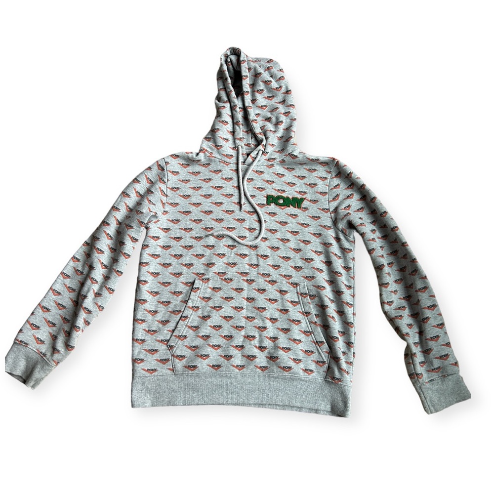 Men’s Small AOP Hoodie All over print Forever 21 x Pony Gray Hoodie Size small
